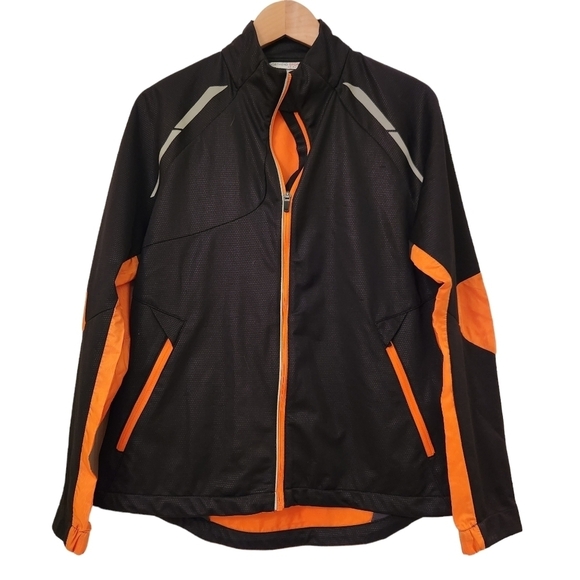 North End Sport althleisure black  orange Zip-up long-sleeve fall/spring jacket - Picture 1 of 11